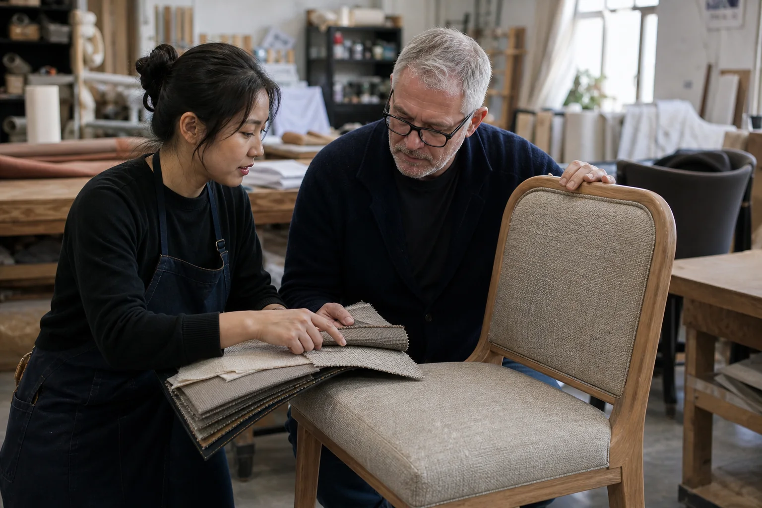 Commercial furniture sample approval with an overseas buyer
