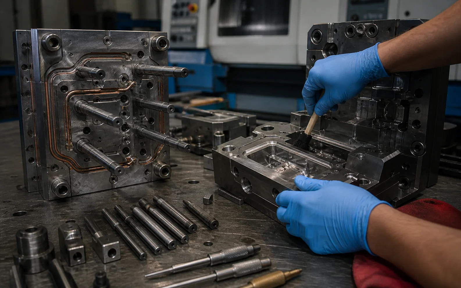Injection mold tooling inspection before production
