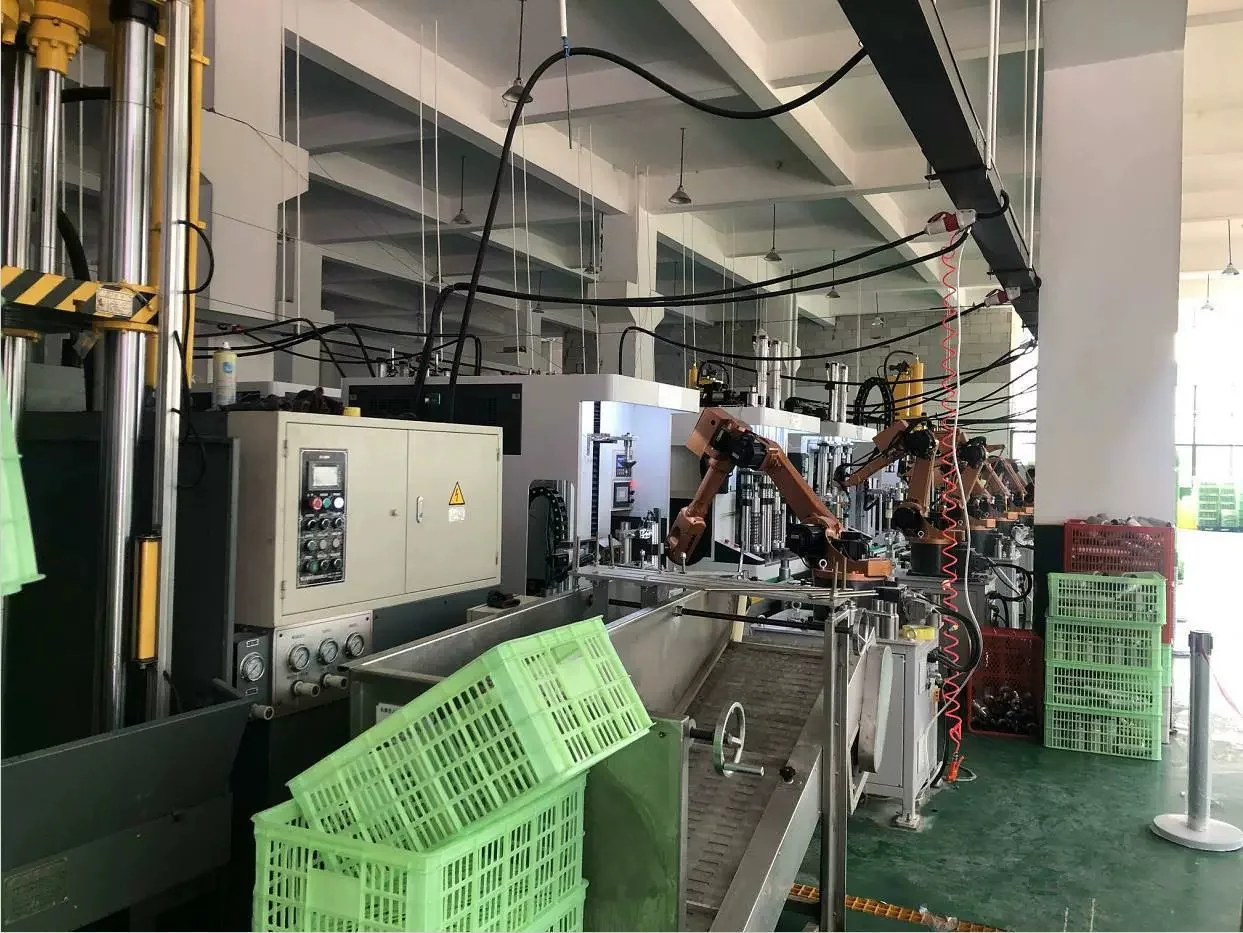 Plastic product production equipment and parts collection in a Chinese factory