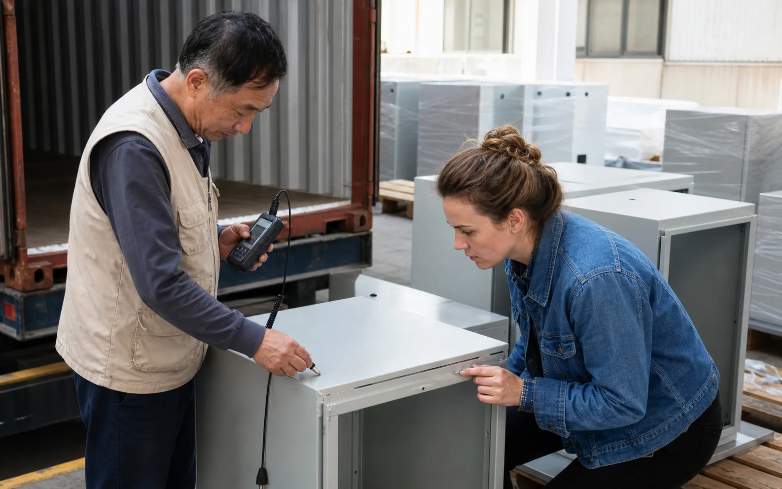 Pre-shipment inspection of fabricated metal components