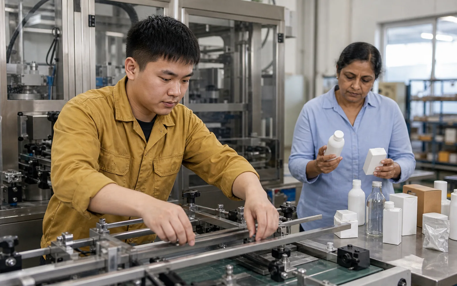 Packaging machine sample and changeover review