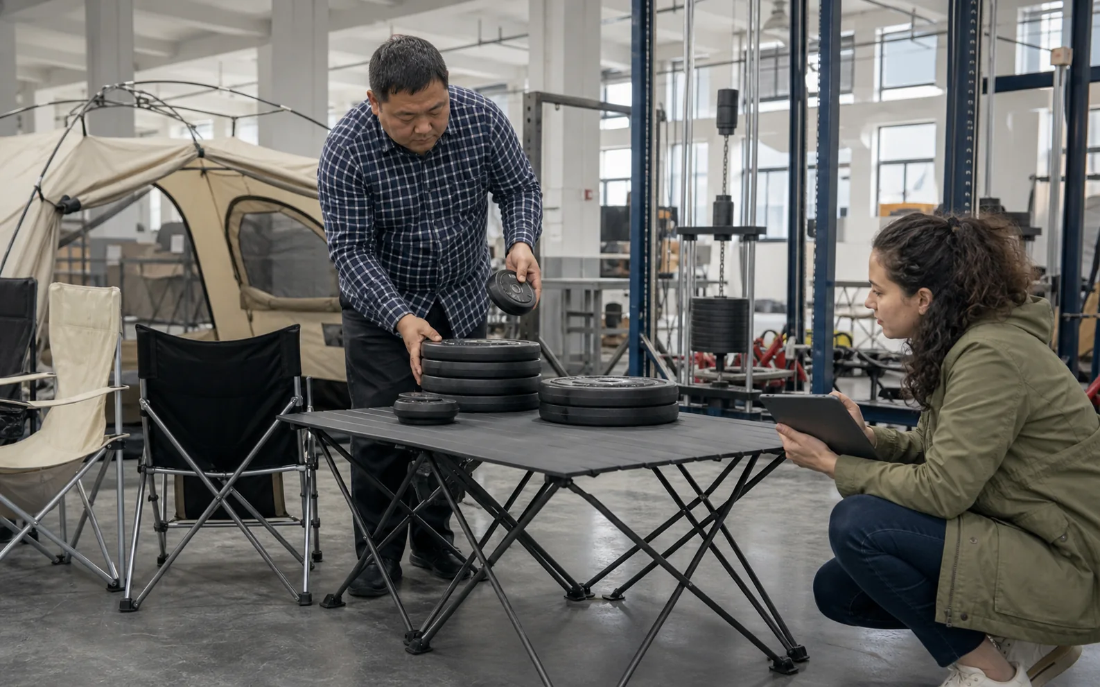 Outdoor product load testing and quality review