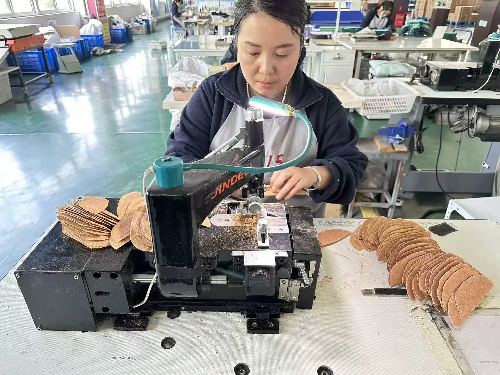 Footwear production and stitching workshop
