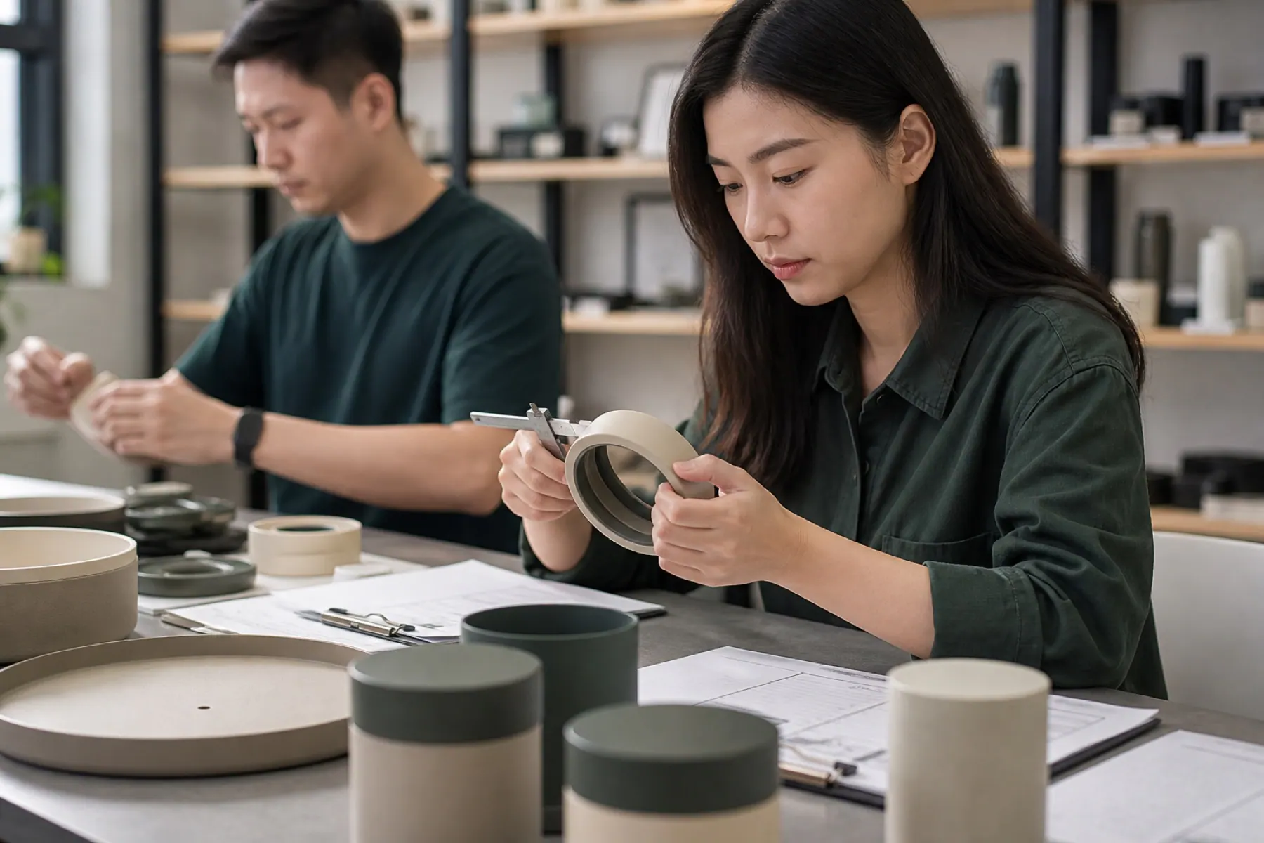 Consumer product sample and material quality review scenario